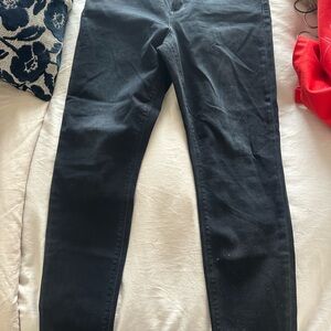 Lucky Brand Women's Straight Leg Jeans, Raw Hem, Black, Size 30